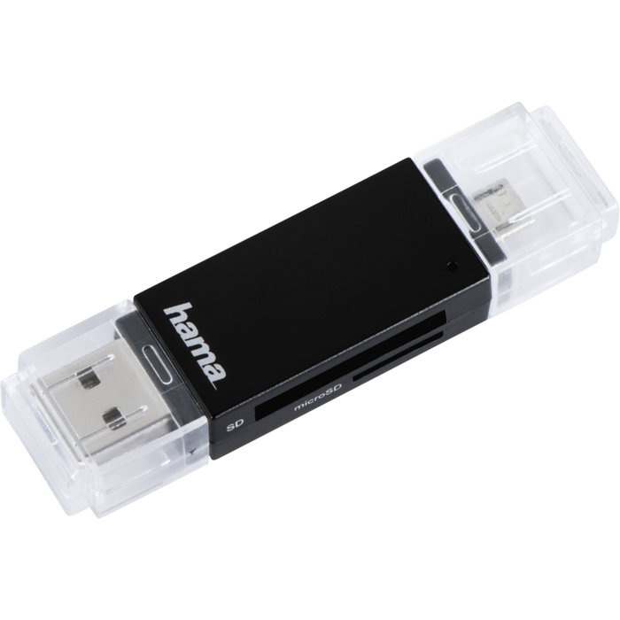 Hama Lector de tarjetas USB 2.0 OTG Basic SD/microSD Negro Hama Lector de tarjetas USB 2.0 OTG Basic SD/microSD Negro