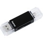 Hama Lector de tarjetas USB 2.0 OTG Basic SD/microSD Negro