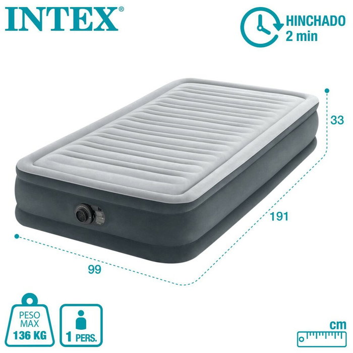Intex Comfort Plus + cama supletoria eléctrica para 2 personas 67766ND Intex Comfort Plus + cama supletoria eléctrica para 2 personas 67766ND