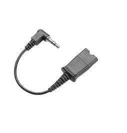 HP Poly Cable de audio 3.5mm a conector QD (Quick Disconnect), 3 metros, compatible con auriculares EncorePro series 300, 500, 700, Negro