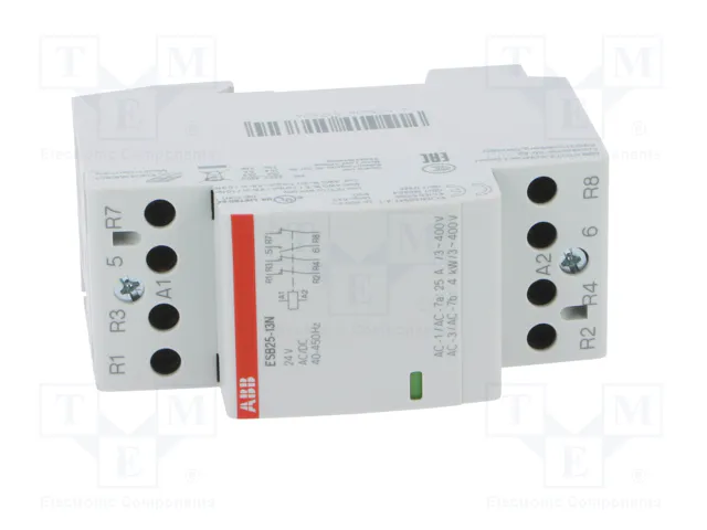 ABB Contactor de Instalación Modular ESB 25A 24VAC/24VDC 4-Polar