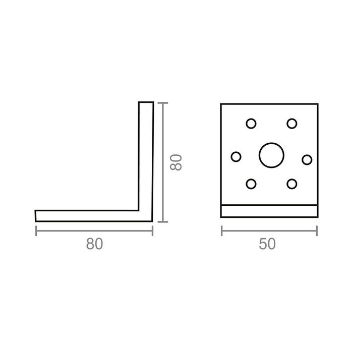 Micel Ángulo Pesante AN13 Zincado 80 x 80 x 50 mm