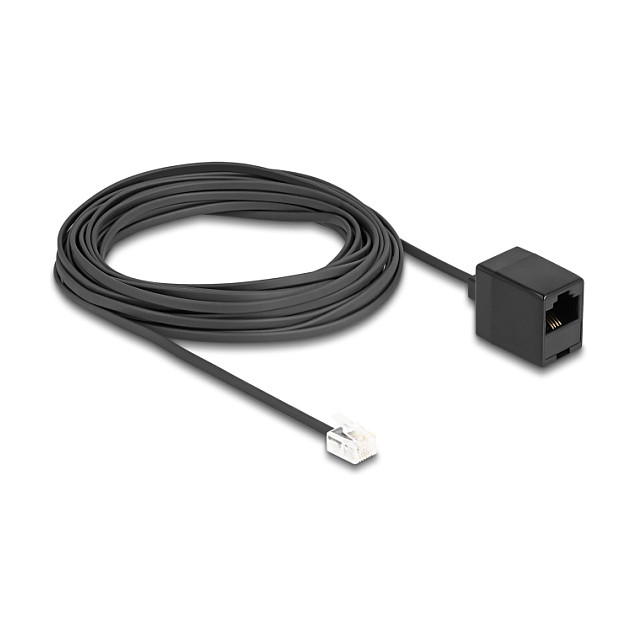 DeLOCK Cable telefónico RJ11 macho a RJ45 hembra negro 10 m DeLOCK Cable telefónico RJ11 macho a RJ45 hembra negro 10 m