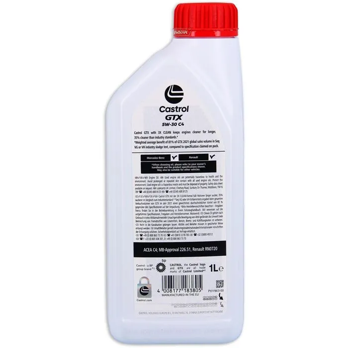 Castrol GTX 5W-30 C4 Aceite de motor 1L