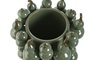 DKD Home Decor Jarrón de Gres Calabaza Verde 25x25x30 cm