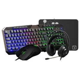 The G-Lab COMBO NATRIUM Pack Gamer 4 en 1 - Ratón, Teclado, Auriculares y Alfombrilla con Cable