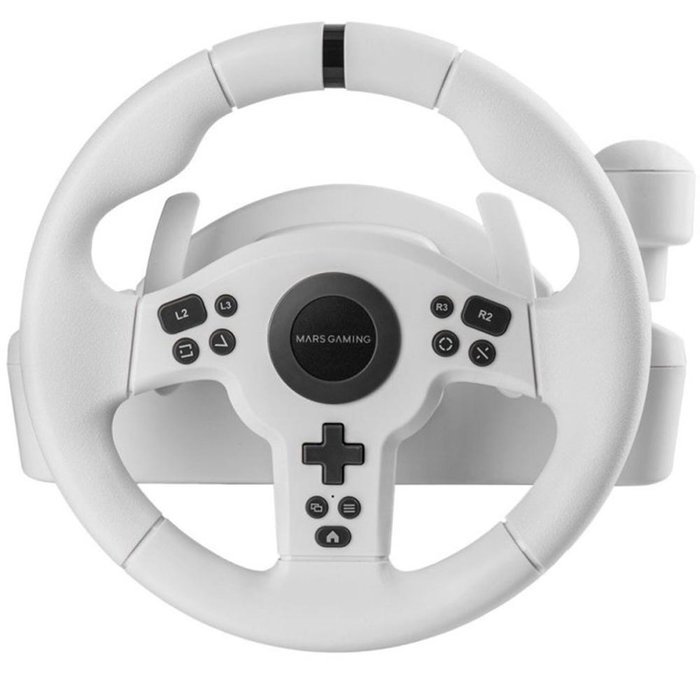 Mars Gaming Volante MWHRSXONEW Blanco con 270° de Rotación y Compatibilidad Multiplataforma para PC y Consolas Mars Gaming Volante MWHRSXONEW Blanco con 270° de Rotación y Compatibilidad Multiplataforma para PC y Consolas