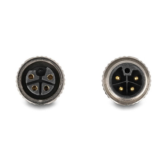 DeLOCK Cable M12 L-Codificado, 4 Pines, Conector Macho Angular Derecho a Conector Hembra Recto, PUR, Para Cadena Portacables, 3 m, Negro, Ref. 80530