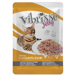 Croci Vibrisse Gato Pouch Atún y Jamoncitos de Pollo en Gelatina 70g