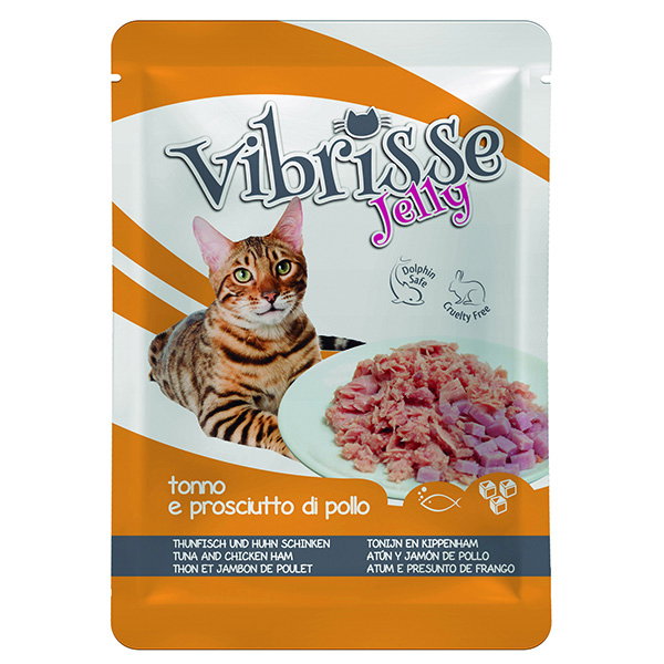 Croci Vibrisse Gato Pouch Atún y Jamoncitos de Pollo en Gelatina 70g Croci Vibrisse Gato Pouch Atún y Jamoncitos de Pollo en Gelatina 70g