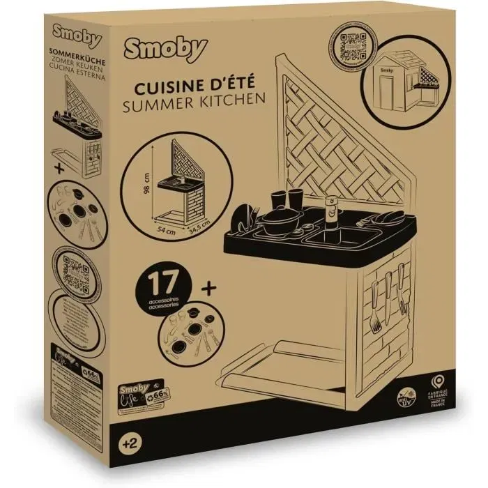 Smoby SMO810926WEB Cocina de verano Accesorios para el hogar