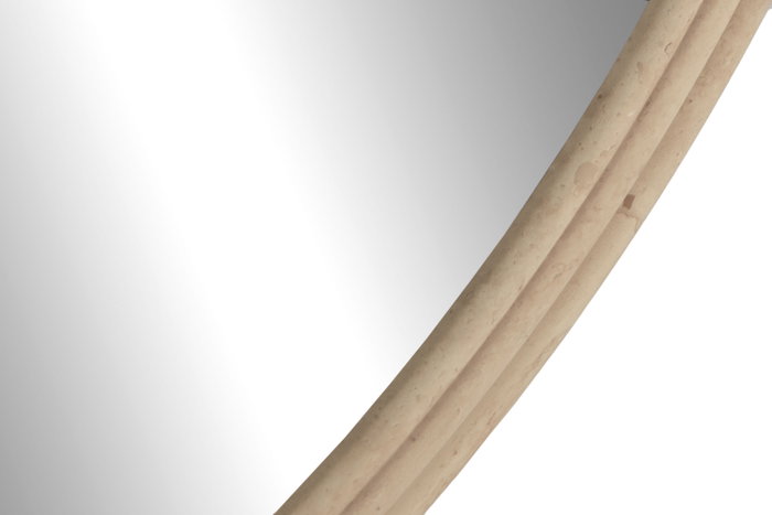 DKD Home Decor Espejo Scandi Beige Natural 1.5 x 65.5 x 65.5 cm (4 Unidades)