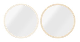 DKD Home Decor Espejo Scandi Beige Natural 1.5 x 65.5 x 65.5 cm (4 Unidades)