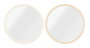 DKD Home Decor Espejo Scandi Beige Natural 1.5 x 65.5 x 65.5 cm (4 Unidades)