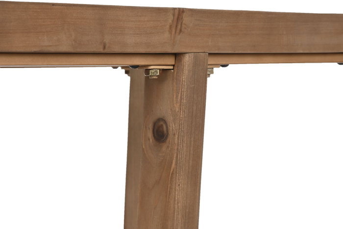 DKD Home Decor Mesita Auxiliar Abeto y Cristal Natural Marrón DKD Home Decor Mesita Auxiliar Abeto y Cristal Natural Marrón