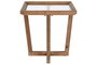 DKD Home Decor Mesita Auxiliar Abeto y Cristal Natural Marrón