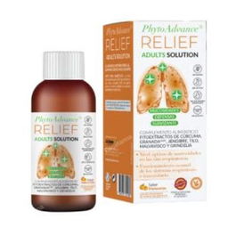 Phytoadvance Relief Adultos Solution 120ml - Complemento Alimenticio con Fitoextractos de Cúrcuma y Jengibre para Alivio y Eliminación de Mucosidades