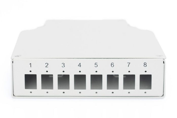 Digitus Caja de empalme de carril DIN para 8 acopladores LC/DX DN-96891