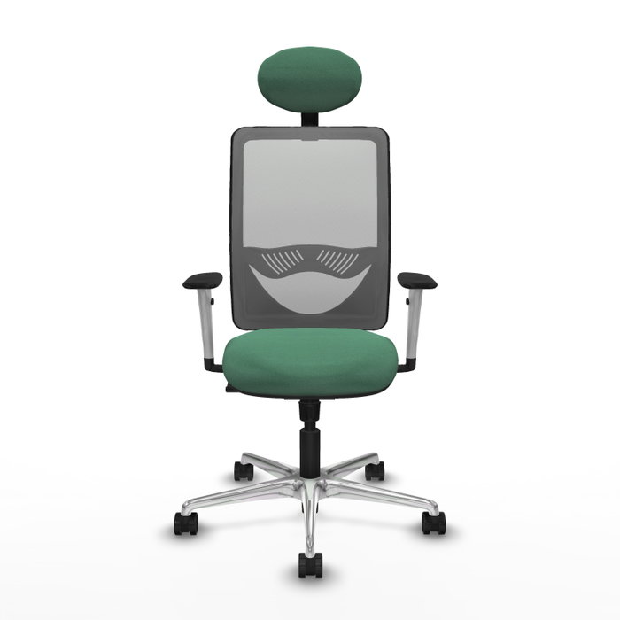 PIQUERAS Y CRESPO Silla de oficina Zulema con mecanismo Sincro, Verde esmeralda y Gris PIQUERAS Y CRESPO Silla de oficina Zulema con mecanismo Sincro, Verde esmeralda y Gris