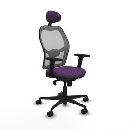 PIQUERAS Y CRESPO Silla de oficina Jorquera con mecanismo sincro, Morado y Gris