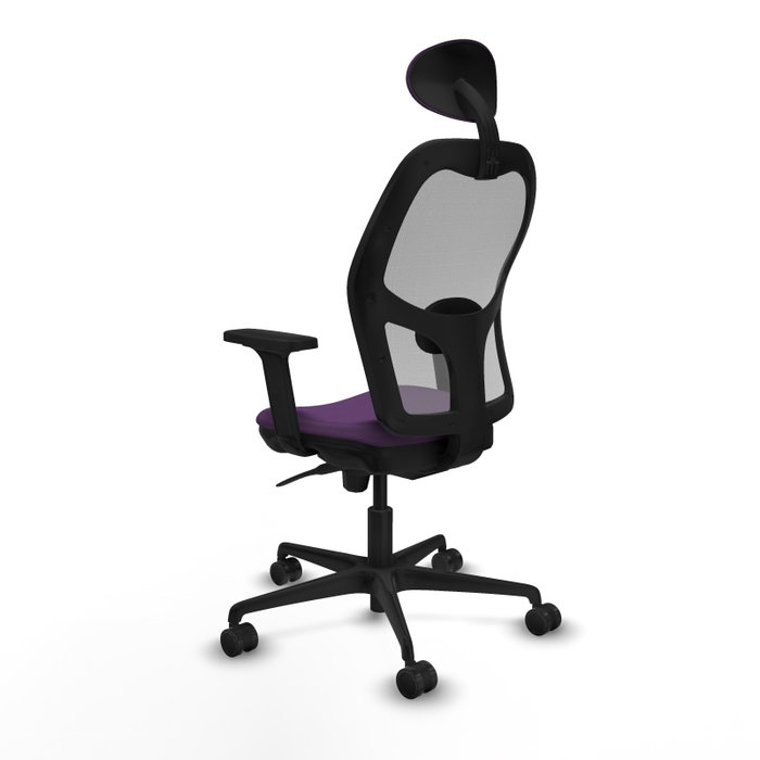 PIQUERAS Y CRESPO Silla de oficina Jorquera con mecanismo sincro, Morado y Gris