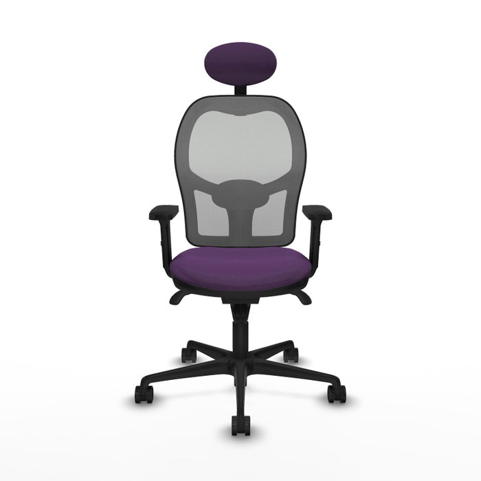 PIQUERAS Y CRESPO Silla de oficina Jorquera con mecanismo sincro, Morado y Gris