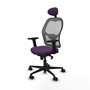 PIQUERAS Y CRESPO Silla de oficina Jorquera con mecanismo sincro, Morado y Gris