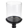 Portavelas Negro Madera Cristal 23 x 23 x 58 cm