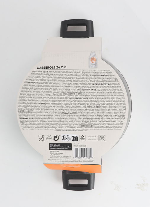 Cacerola con Tapa de Vidrio 24 cm Aluminio Forjado 2.5 mm 2 Asas Mc (4 Unidades) Cacerola con Tapa de Vidrio 24 cm Aluminio Forjado 2.5 mm 2 Asas Mc (4 Unidades)