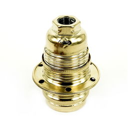 Arditi Portalámparas Metálico Roscado Vintage Latonado con Arandelas E14 Ø43 x 60 mm