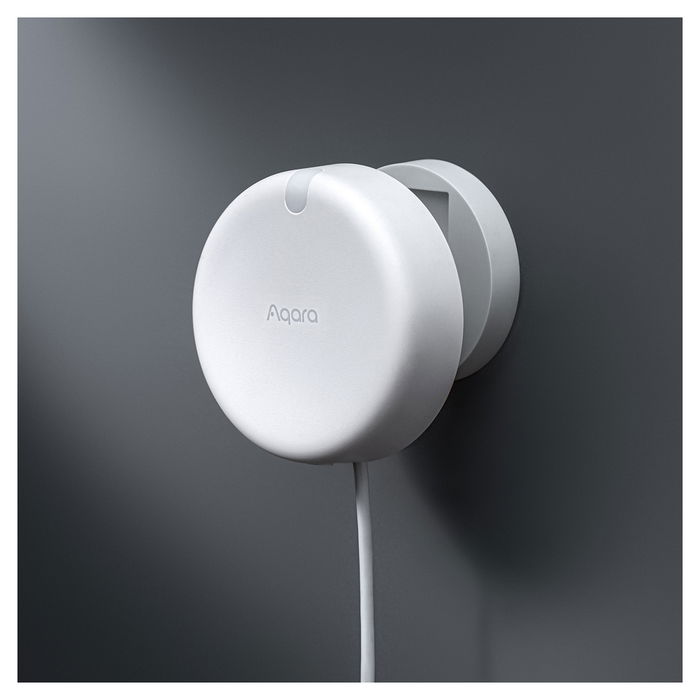 Aqara Sensor de Presencia FP2 (PS-S02D), Sensor de Luz y Movimiento, Conexión Wi-Fi Inalámbrico/Alámbrico, IPX5, Blanco, Compatible con Alexa & Google Assistant