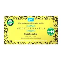 Mediterraneus Champú-Acondicionador Sólido Cabello Rubio 55 Gr.