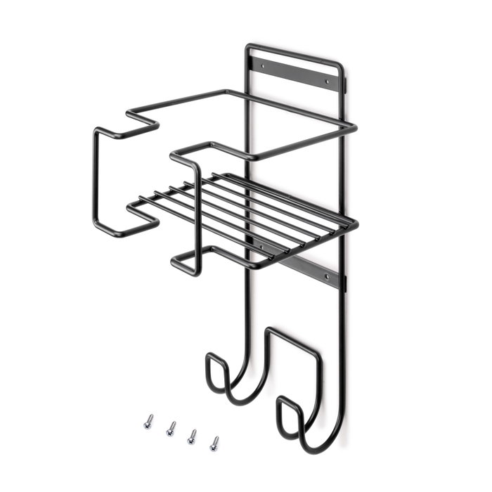 Emuca Soporte para tabla de planchar, accesorios de planchado y plancha, Acero, Gris antracita Emuca Soporte para tabla de planchar, accesorios de planchado y plancha, Acero, Gris antracita