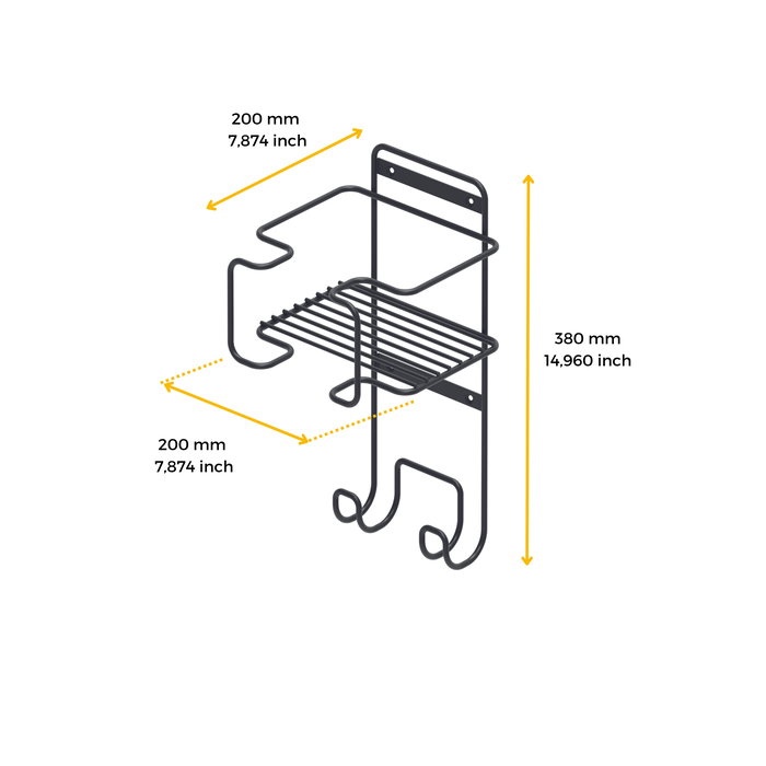 Emuca Soporte para tabla de planchar, accesorios de planchado y plancha, Acero, Gris antracita