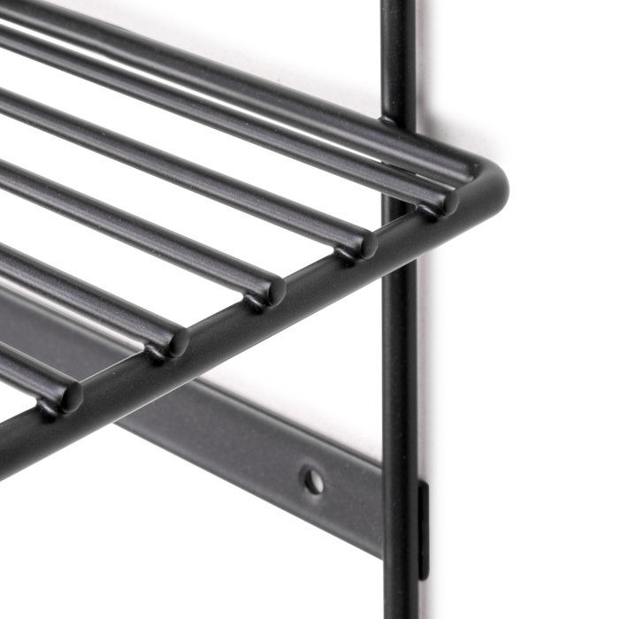 Emuca Soporte para tabla de planchar, accesorios de planchado y plancha, Acero, Gris antracita Emuca Soporte para tabla de planchar, accesorios de planchado y plancha, Acero, Gris antracita