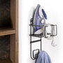 Emuca Soporte para tabla de planchar, accesorios de planchado y plancha, Acero, Gris antracita