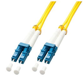 Lindy Cable de Fibra Óptica LC-LC OS2 9/125 de 3m para Telecomunicaciones y Conexiones de Alta Velocidad, Baja Pérdida de Señal