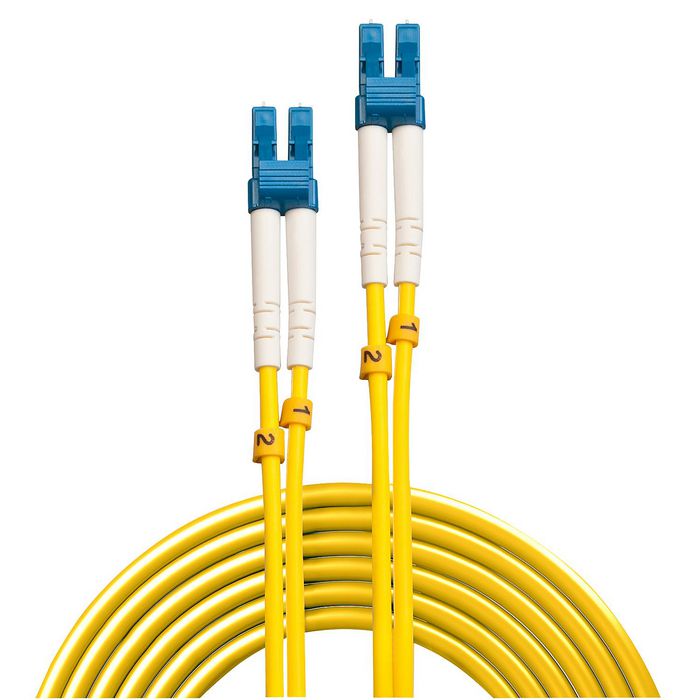 Lindy Cable de Fibra Óptica LC-LC OS2 9/125 de 3m para Telecomunicaciones y Conexiones de Alta Velocidad, Baja Pérdida de Señal