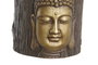 DKD Home Decor Macetero Oriental Dorado Marron Fibra de Vidrio Buda 29 x 26 x 30 cm (2 Unidades)