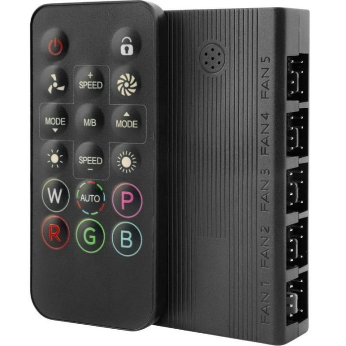 Mars Gaming MF-HUB Controladora Hub A-RGB con Mando a Distancia Negro