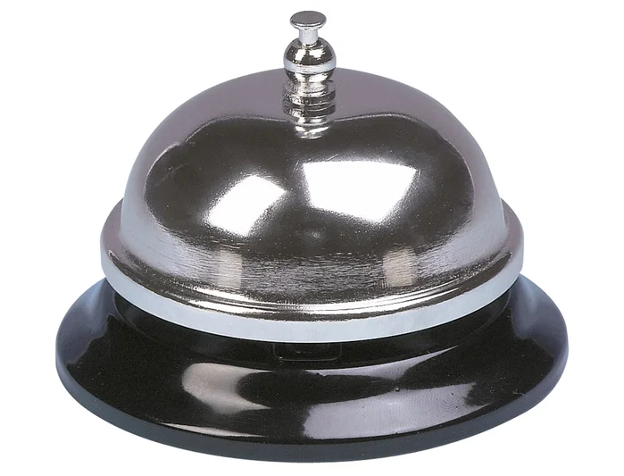 Q-connect Timbre de recepción metálico 85x55 mm