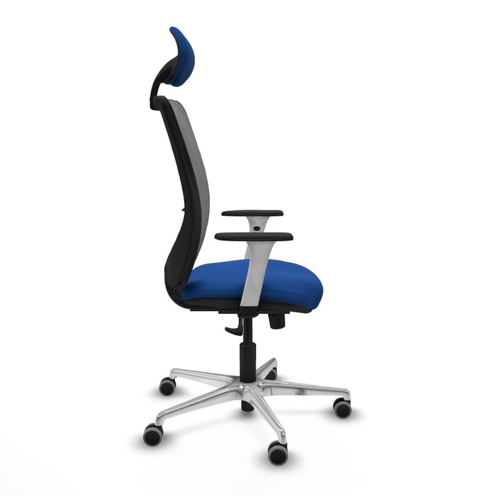PIQUERAS Y CRESPO Silla de oficina Zulema con mecanismo Sincro, Azul y Gris