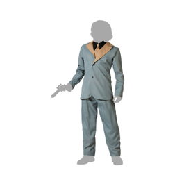 Atosa Disfraz Payaso Traje Gris con Corbata para Hombre Adulto