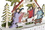DKD Home Decor Calendario Adviento Navidad Tradicional Rojo Beige Madera 8.5 x 36.5 x 34 cm (2 Unidades)