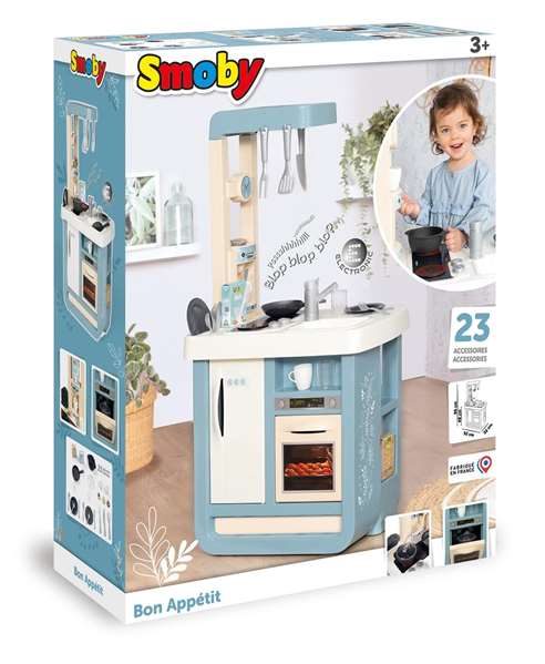 Smoby Cocina Bon Appetit con 23 Accesorios, Sonidos, 52,1x32,5x95,7 cm