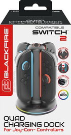 Blackfire Base de Carga Quad para Joy-Con con LED RGB