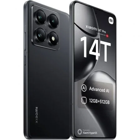Xiaomi Smartphone 14T Pro MZB0HJCEU 12GB/512GB 5G Negro Titanio 6.67" Pantalla 144Hz Leica Cámara Profesional IP68