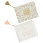The Concept Factory Neceser Estuche Pour Elle Flores Amour Algodón Viscosa Poliéster 20x15 cm