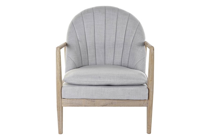 DKD Home Decor Butaca Moderno Gris Claro Natural 69 x 89 x 68 cm