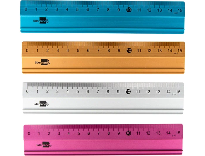 Liderpapel Regla 15 cm Aluminio Colores Surtidos Liderpapel Regla 15 cm Aluminio Colores Surtidos